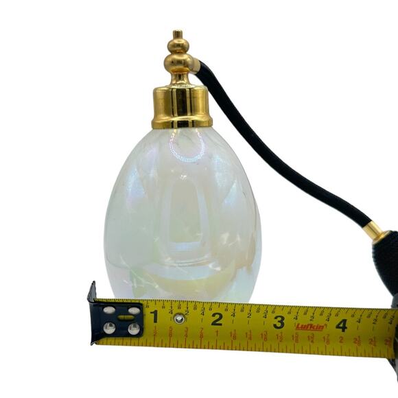 Vintage Blown Glass Swirl Perfume Bottle Atomizer - Picture 9 of 10